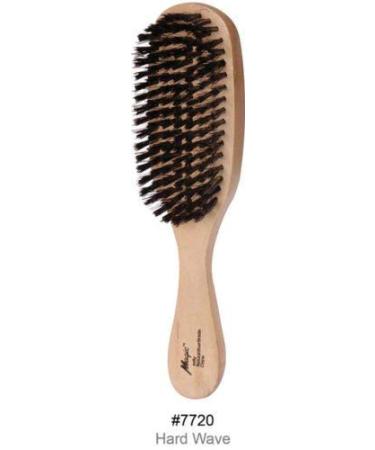 Magic Collection Hard Wave Brush Natural Boar Bristle Satin Finish Natural Wood Handle # 7720