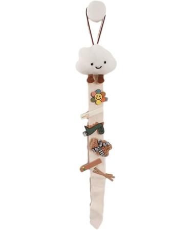 hgnxa Cute Hair Clip Holder Soft & Comfortable Adjustable Hairband Storage Cloud Pattern for Kids Room Decoration & Daily Use White leggy clouds - Buy Online on GoSupps.com