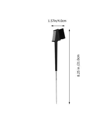 Lurrose 2st double-head-eye brow comb tool makeup brushing portable eyebrow comb make-up tool multifunctional beauty brush make-up brush for women hair care Miss border