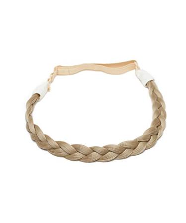 Fashionable human hair extensions braided headband braided synthetic hair hairband for Christmas gift Normal ash blonde