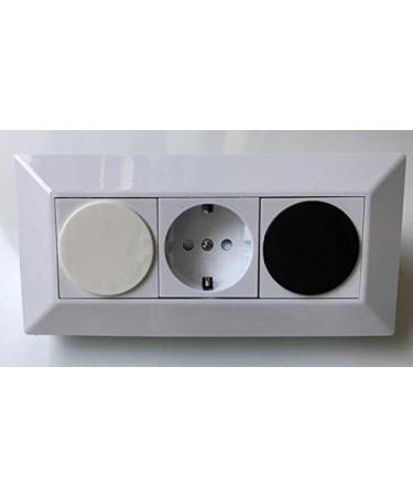 9-Piece Black Dust Protection Cover Set for Schuko Sockets | Splash Protection Design for Hotels & Companies - Buy Online on GoSupps.com