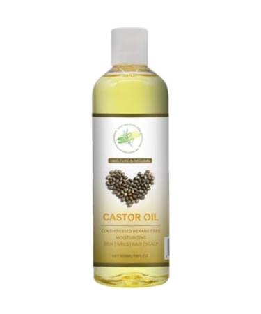 Organic Castor Oil 18Oz - 100% Pure & Natural | Hair Growth Eyelashes Skin & Nails | Carrier Oil for Hair & Body - Buy Online on GoSupps.com