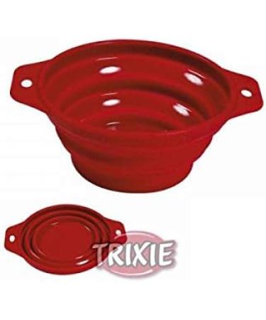 Trixie 25013 Travel Bowl - Silicone 2L 22cm - Red | Perfect for Pets on the Go - Buy Online on GoSupps.com