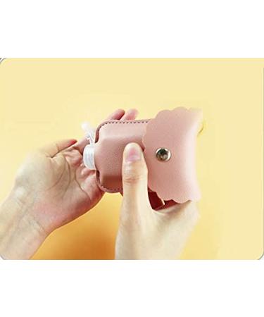Leather Hand Sanitizer Holder Keychain with 2oz Squeeze Bottles - Olive Green - Buy Online on GoSupps.com