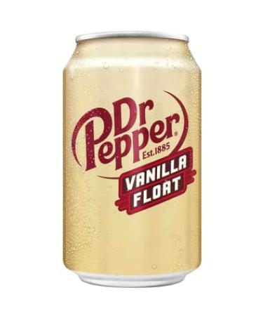 Dr Pepper Vanilla Float Popular Summer Beverage Mixed With Natural Vanilla Flavor - 12 fl oz Pack of 12