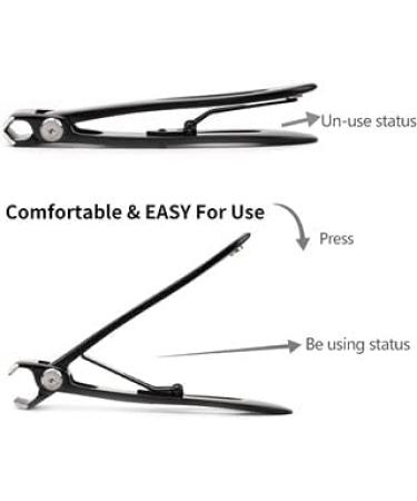 Nail Clippers Set 16mm Wide Large Jaw Opening with Nail File for Thick Nail Stainless Steel Black Fingernail and Toenail Nipper Cutter Podiatry Trimmer Pedicure Manicure Kit - Buy Online on GoSupps.com