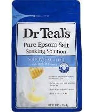 Dr. Teals Milk & Honey Soaking Solution Gift Set (2 Pack 3lbs) - Epsom Salt & Essential Oils for Skin Softening, Muscle Pain Relief, and Stress Relief - Buy Online on GoSupps.com