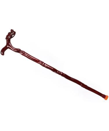 Wooden Cane Solid Walking Stick Head Dragon Walking Stick Mahogany Red Cane Crutches Leading Black Cane Supplies The Elderly Elderly for Elderly Seniors Selfless dedication - Buy Online on GoSupps.com
