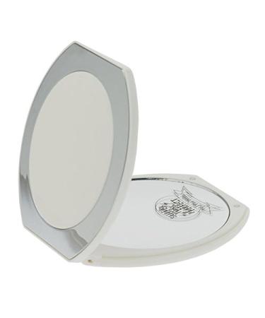 10x Magnification Pocket Mirror - White/Chrome 10.5cm | Portable Cosmetic Mirror for On-the-Go Beauty - Buy Online on GoSupps.com