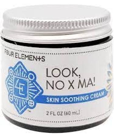 Four Elements 4E  Look  NO X MA! Skin Soothing Cream for Your Dry  Itchy  Sensitive Skin and Prone to Eczema and Allergies  100% Organic Herbals  2 Fl oz. Look  No X Ma Skin Soothing Cream