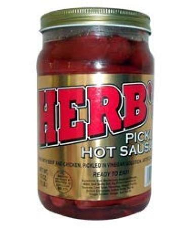 Herb's Pickled Hot Sausage 16oz