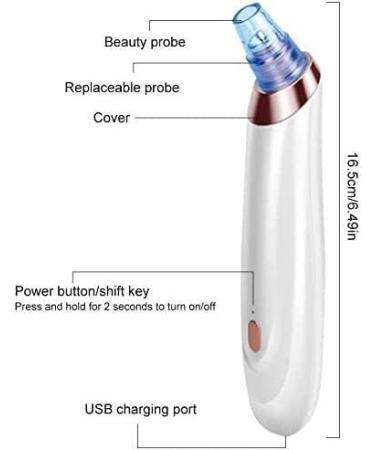 QINERSAW Blackhead Remover Pore Cleaner Blackheads Pore Sucker with 5 Suction Heads Acne Comedone Extractor Kit Blackhead Removal Tool for Beauty Salon (Color : Red) (Color : White) - Buy Online on GoSupps.com