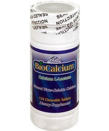 1 x BIO-CALCIUM Natural Water Soluble Calcium L-Lactate 120 Chewable Tablets Good Product quality!!