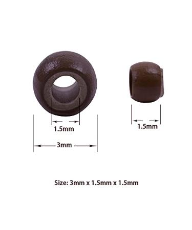 500 Pieces Dark Brown 3.0mm Silicone Lined Nano Rings Micro Links Beads for Hair Extensions - Premium Quality Hair Beads - Buy Online on GoSupps.com