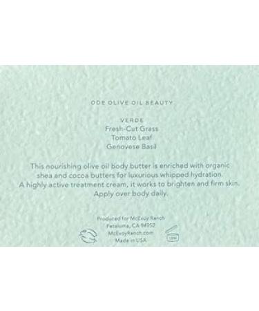 McEvoy Ranch Verde Whipped Body Butter (2-pack) by ODE Olive Oil Beauty Nourishing EVOO Enriched with Organic Shea and Cocoa Butters - Buy Online on GoSupps.com