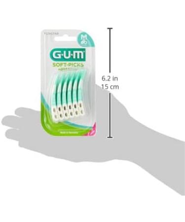 GUM 650 SOFTPICKS Advanced Regular - 60 Pieces Green/White | Best Oral Care Accessory for Sensitive Gums - International Shipping Available - Buy Online on GoSupps.com