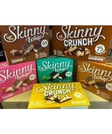 Skinny Bars Whip and Crunch x 15 - Mixed Flavoured Hamper | Low-Calorie Snack (Under 100 Calories) - Buy Online on GoSupps.com