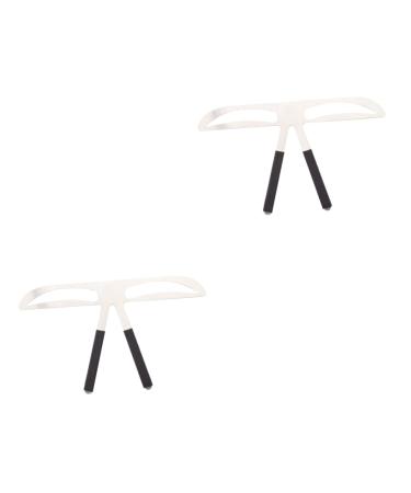 BIUDECO 2pcs Eyebrow Stencil Kit Women Eyebrow Ruler Brow Stencils Eyebrow Makeup Tools Reusable Caliper