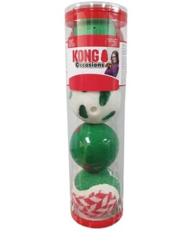 Kong Christmas/ Holiday Festive Balls 4 Pack - Buy Online on GoSupps.com