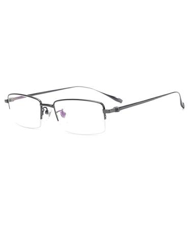 Eyephd men HD Anti-Blue Light Pure Titan reading glasses Aspherical resin lens women's glasses/anti-tired enlargement +1.0 to +3.0 gray +2.75 +2.75 Gray gray