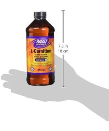 NOW Sports Nutrition L-Carnitine Liquid 1 000 mg Highly Absorbable Citrus 473mL - Buy Online on GoSupps.com