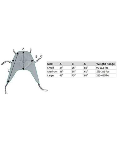 Patient Aid Universal Mesh Bath Patient Lift Sling with Head Support - Small Size - Buy Online on GoSupps.com