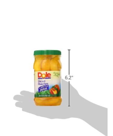 Dole Yellow Cling Sliced Peaches in 100% Fruit Juice 23.5 Oz Resealable Jars 8 Count - Buy Online on GoSupps.com