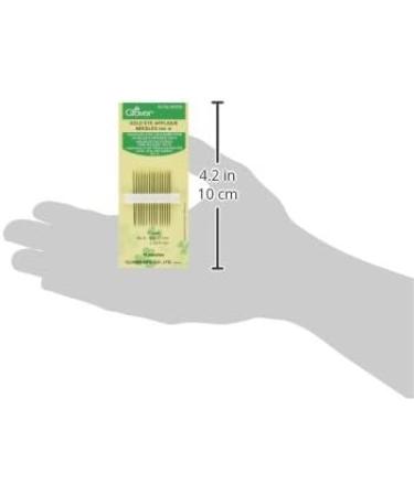 Clover Gold Eye Applique Needles No. 9 - Metal | Pack of 5 - Buy Online on GoSupps.com