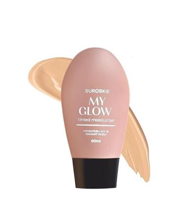 Suroskie My Glow Tinted Moisturizer 60ml Medium Shade SPF 30 With Niacinamide and Natural Extracts