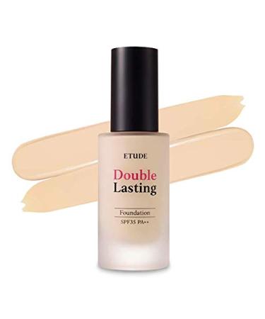 ETUDE HOUSE New Double Lasting Foundation (Neutral Vanilla) SPF35/ PA++| High Coverage Weightless Foundation | 24-Hours Lasting Double Cover | Magnet-Like Adherence without Stickiness | Makeup Base