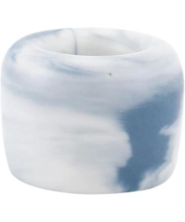 Zerodeko 6-Piece Mini Ceramic Storage Set Blue Round Toothpaste Pot & Washbasin Organizer for Travel & Worktops - Buy Online on GoSupps.com