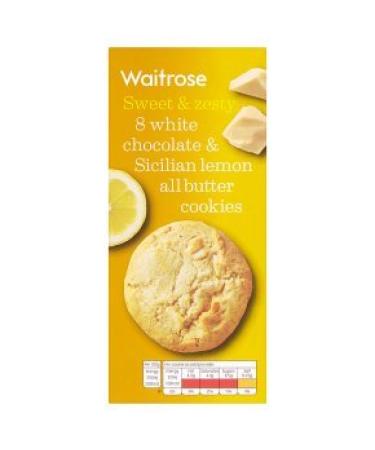 Waitrose - Cookies with white chocolate and Sicilian lemon – 200g