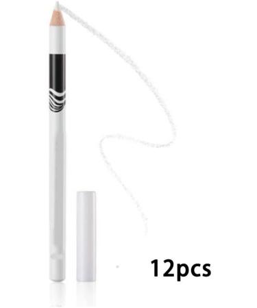 YUSSEQDD 12 Pieces White Eyeliner Pencil Smooth Eyeliners Long Lasting Easy Grinding Eye Brightening Eye Shadow Face Beginner - Buy Online on GoSupps.com