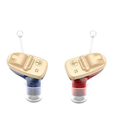 CIC Digital Hearing Amplifiers for Adults - Wireless Portable ITC Sound Enhancers (Red/Blue) - Buy Online on GoSupps.com