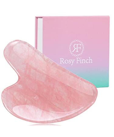 Gua Sha Massager Tool, Rosy Finch Jade Stone Guasha Scraping Massage Tool Jade Roller Massager for Face, Eye Neck Body Muscle Relaxing Prevents Wrinkles A1-pink