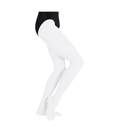 TotalSTRETCH Seamless Shimmer Footed Tights WHITE / Adult - M