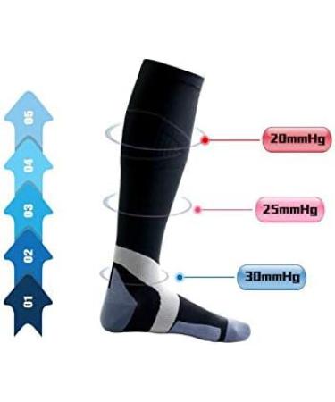ZLYJ Compression Socks for Men & Women | 20-30mmHg Knee High Support Stockings for Running & Football - Buy Online on GoSupps.com