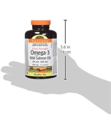 Holista Omega-3 Fish Oil 1 000 mg Extra Strength with Wild Salmon Oil 150 Softgels Supports Heart Brain and Joint Health - Buy Online on GoSupps.com