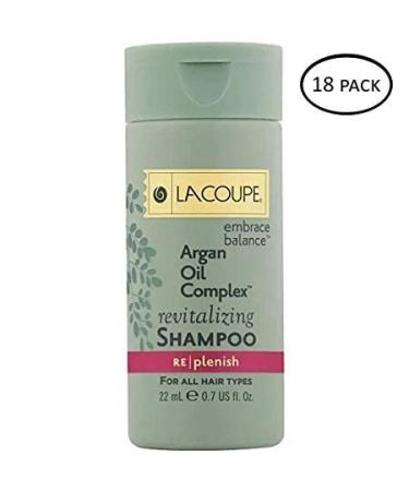 Lacoupe Argan Oil Complex Revitalizing Shampoo - 18 Pack (0.75 Oz Each) - Total 13.5 Oz - Best for Healthy Hair - International Shipping Available - Buy Online on GoSupps.com