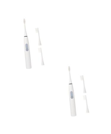 Healeved 2 Sets Electric Toothbrush Portable Toothbrush Electric Bristles Toothbrush Waterproof Toothbrush Eletric Toothbrush Travel Toothbrush Electric Aldult Pp Child Tool