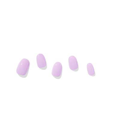 Dashing Diva Glaze Nail Strips - Creamy Lilac | Works with Any LED Nail Lamp | Long Lasting, Chip Resistant, Semicured Gel Nail Strips | Contains 34 Salon Quality Light Purple Nail Wraps, 1 Prep Pad, 1 Nail File