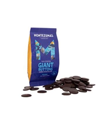 MONTEZUMA Montezuma Pack of 8 Giant Buttons Dark Chocolate 74% 180g