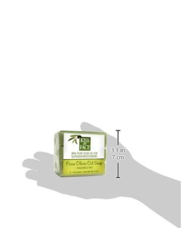 Kiss My Face Olive Oil Fragrance Free Bar Soap - Moisturizing, Vegan & Cruelty Free - 4 oz x 3 Pack - Buy Online on GoSupps.com