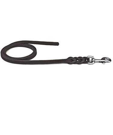 Fat leather leash leather leash for dogs 5m 7.5m 10m (7.5mx 15mm black chrome) 7.5mx 15mm black chrome hook
