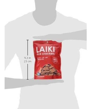 LAIKI Red Rice Crackers - Gluten-Free Vegan, FODMAP Friendly Snack - Red Rice Sea Salt Flavor - 3.53 oz - Buy Online on GoSupps.com