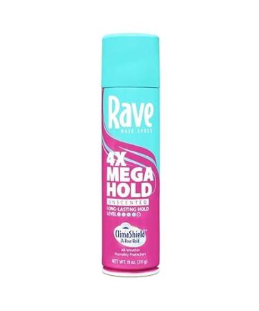 Ra ve 4X Mega Hold Hair Spray All-Weather Protection with Vitamin-Rich Formula 11 oz Clear. (Pack of 1) - Buy Online on GoSupps.com