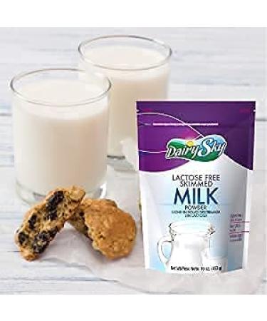 DairySky Lactose-Free Milk Powder - Non-GMO, Fat-Free for Baking & Coffee | Kosher, Protein & Calcium Enriched | Substitute for Liquid Milk - RBST Hormone-Free (16oz) - Buy Online on GoSupps.com