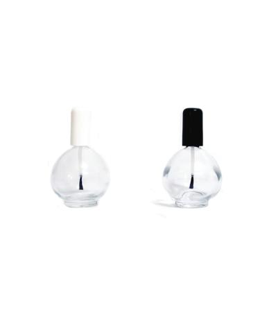 WOIWO 2PCS Large Capacity 75ml Spherical Transparent Glass nail Polish Empty Bottle Cosmetics Bottle Nail Polish Separately Bottling