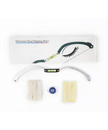 Fanuse Microblading Eyebrow Ruler - Permanent Makeup Mapping Tool with String for Precise Microshading - Silver - Buy Online on GoSupps.com