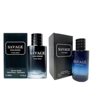 Savage For Men Impression Eau De Parfum And Eau De Parfum Pack of 2 100 ml/3.4 fl oz Each. Pack of 2